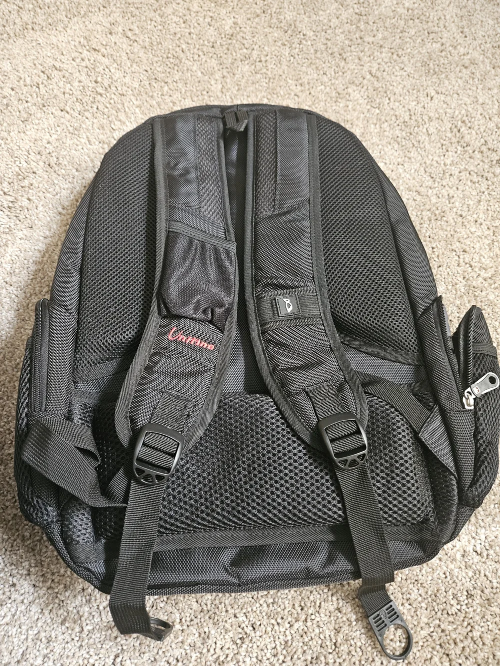 UNIF Black Men's Backpack - Versatile Travel & Work Bag